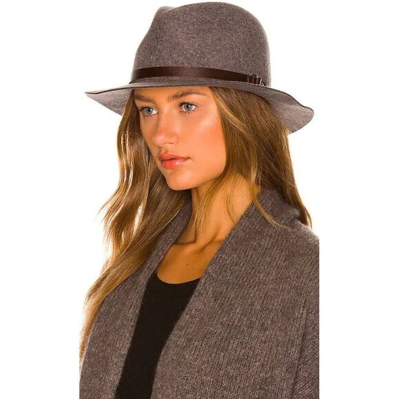 NWT RAG & BONE Floppy Fedora Packable Hat In Grey - Picture 3 of 5